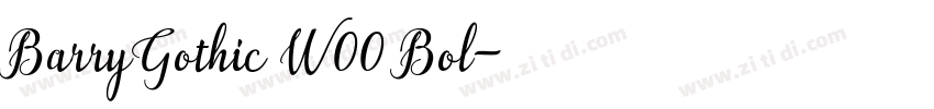 BarryGothic W00 Bol字体转换